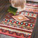 Nourison navajo nourison nav04 orange Multicoloured, Orange Living Room Geometric Rug.