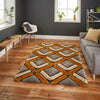 Think Rugs shaggy noble house 8199 grey yellow Grey, Yellow   Rug.