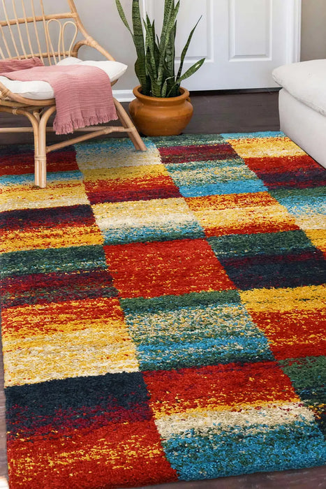 Color Blocks Kitchen Rug NOBLE BLOCKS Multicoloured Rug — RugsDirect Online
