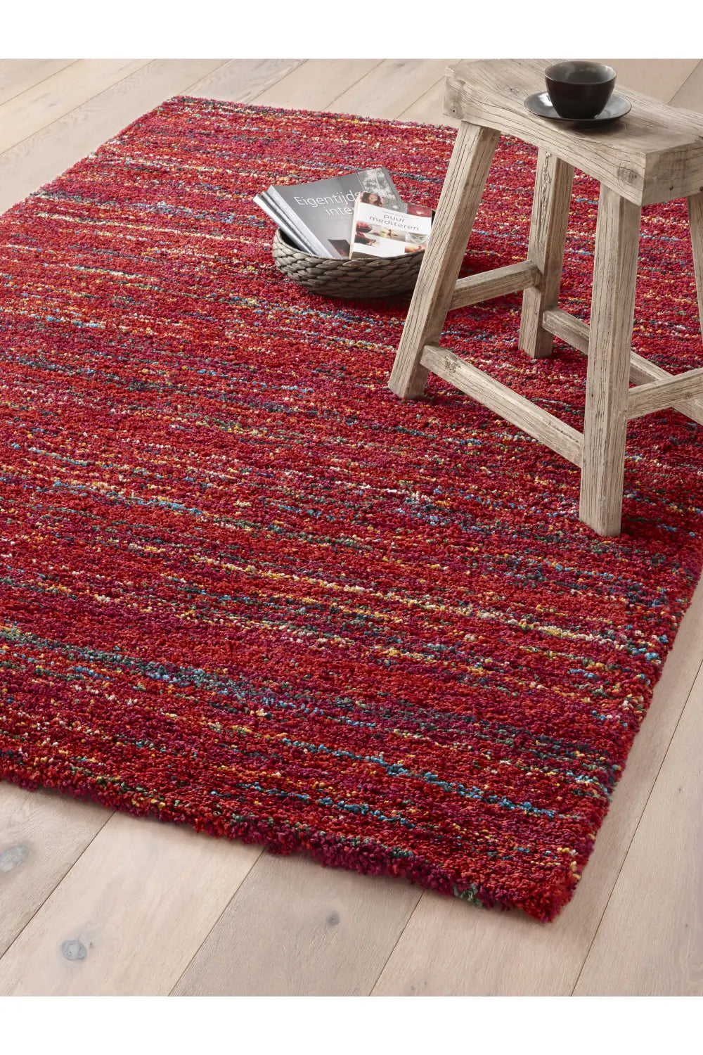Noble Multi Red Rug | Stain Resistant & Hard-wearing — RugsDirect Online