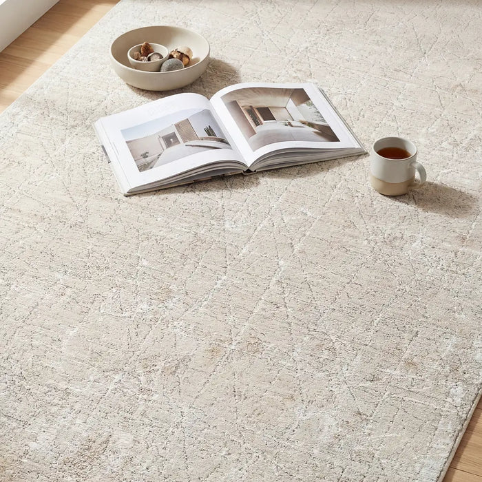 Nathan Modern Grey Beige Brown Graphic Fringe Living Dining Bedroom Rug NTH2300