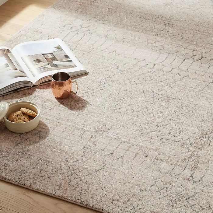 Nathan Modern Grey Beige Brown Graphic Fringe Living Dining Bedroom Rug NTH2301