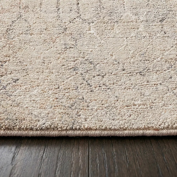 Nathan Modern Grey Beige Brown Graphic Fringe Living Dining Bedroom Rug NTH2301