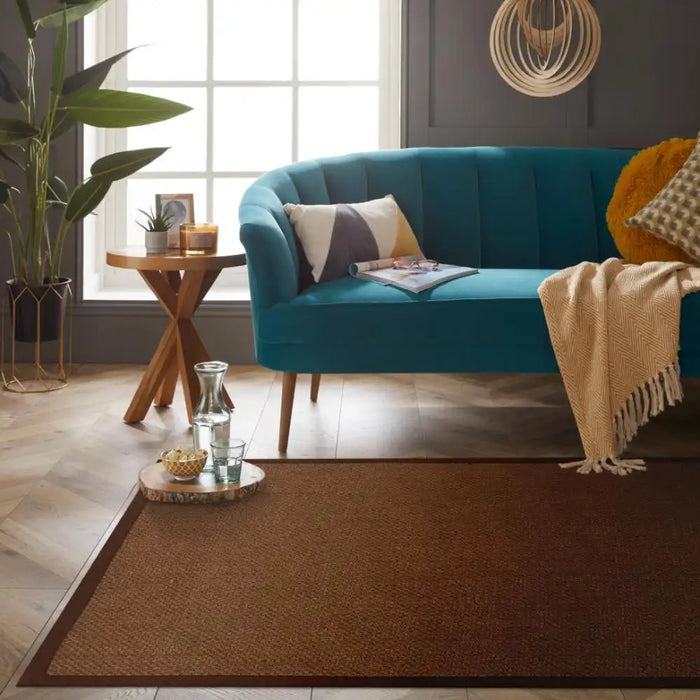 Esselle urmston sisal jute tiger eye brown Beige Living Room Natural Fibre Rug.