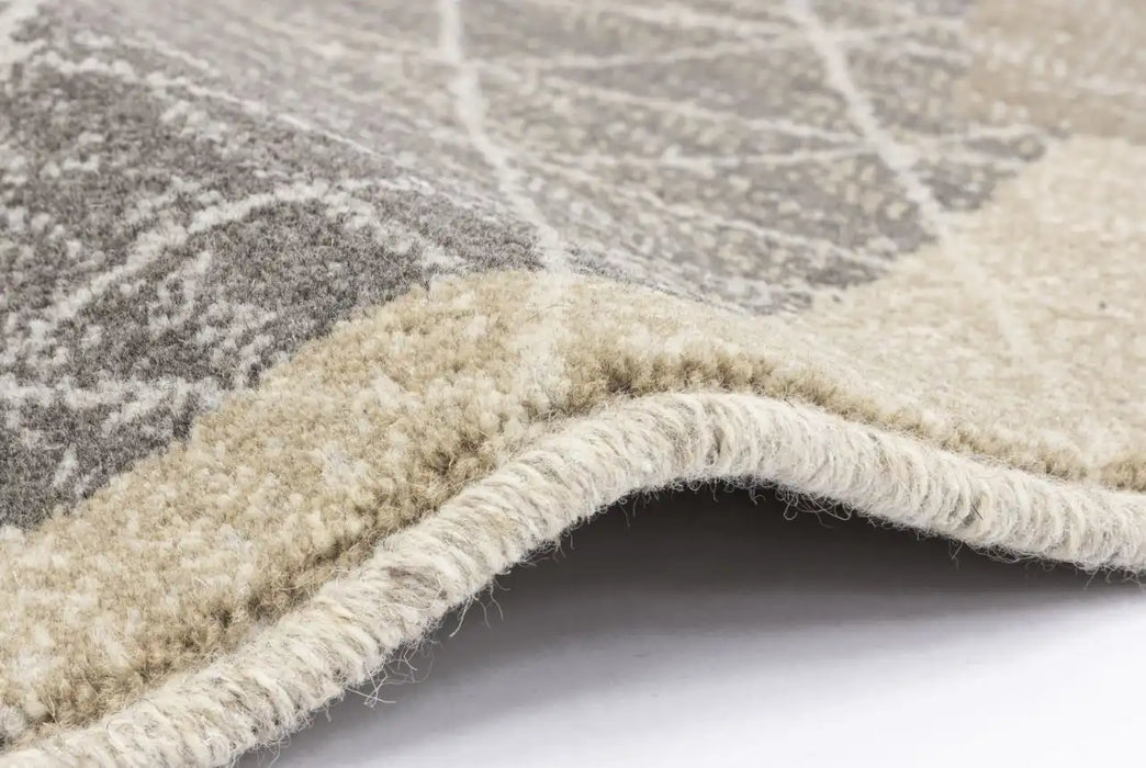 Agnella natural wool folio beige Beige Living Room Natural Fibre Rug.