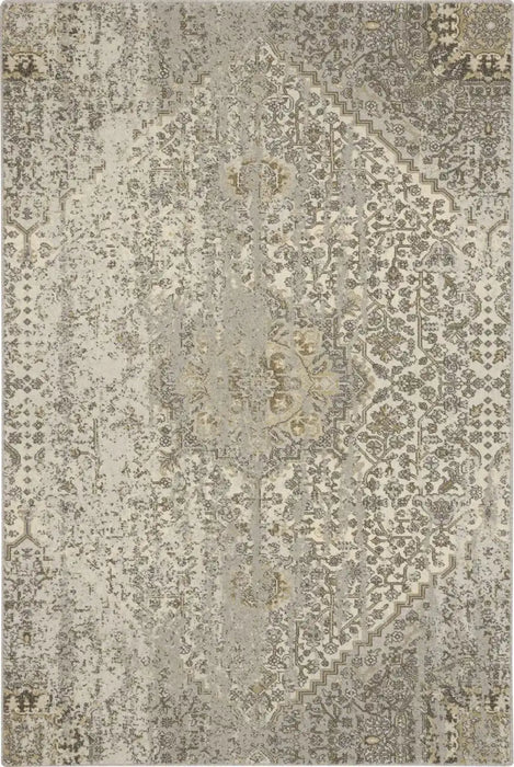 Agnella natural wool huviel grey Grey, Cream Living Room Natural Fibre Rug.