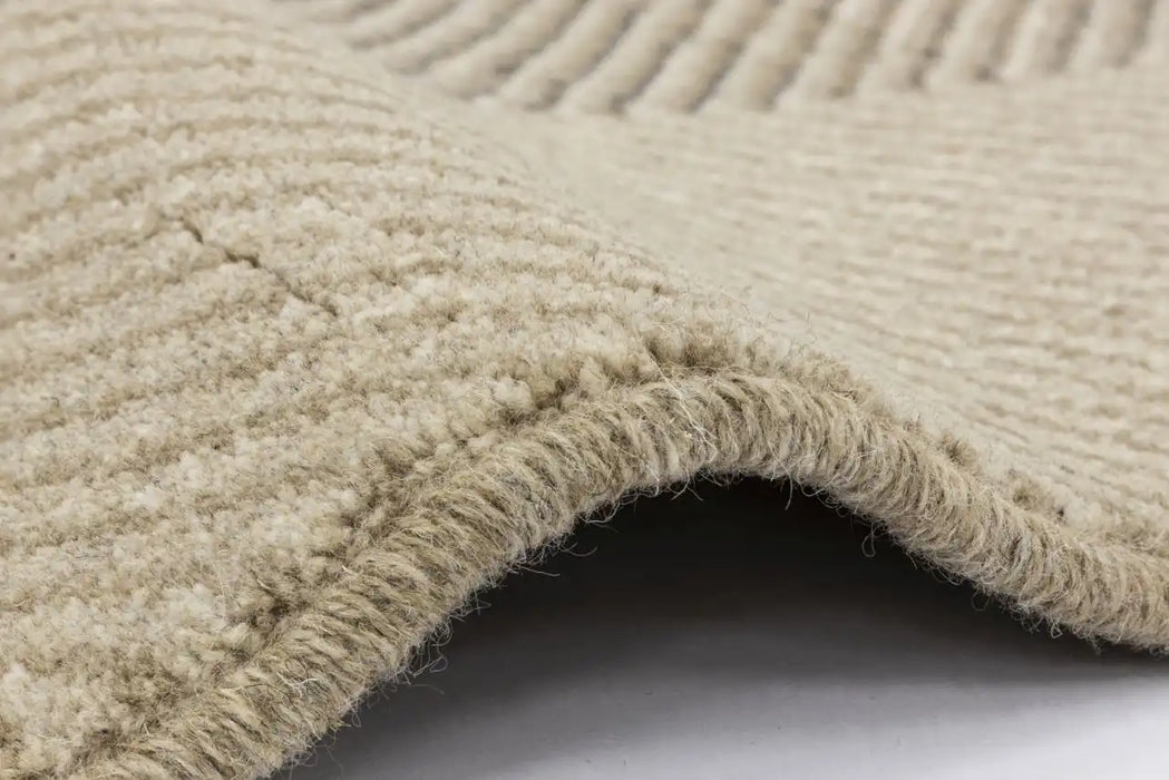 Agnella natural wool sera dark beige Beige Living Room Natural Fibre Rug.