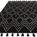 Asiatic nepal black cream diamond Black, Cream Living Room Moroccan Rug.