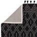 Asiatic nepal black cream diamond Black, Cream Living Room Moroccan Rug.