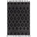 Asiatic nepal black cream diamond Black, Cream Living Room Moroccan Rug.