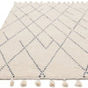 Asiatic nepal cream blue linear Blue, Cream Living Room Moroccan Rug.