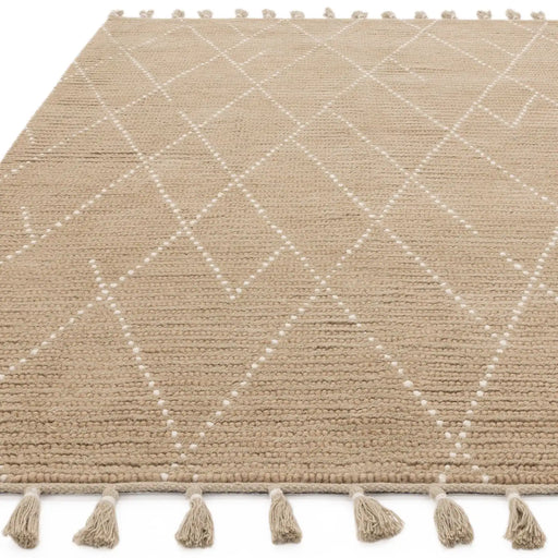 Asiatic nepal sand cream linear Beige Living Room Moroccan Rug.