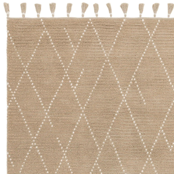 Asiatic nepal sand cream linear Beige Living Room Moroccan Rug.