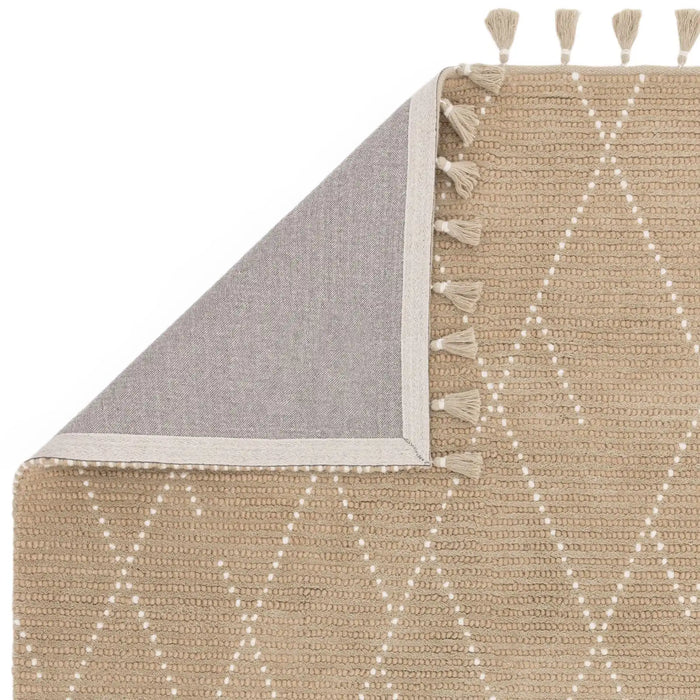 Asiatic nepal sand cream linear Beige Living Room Moroccan Rug.