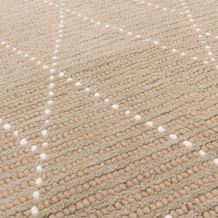 Asiatic nepal sand cream linear Beige Living Room Moroccan Rug.