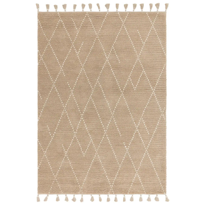 Asiatic nepal sand cream linear Beige Living Room Moroccan Rug.