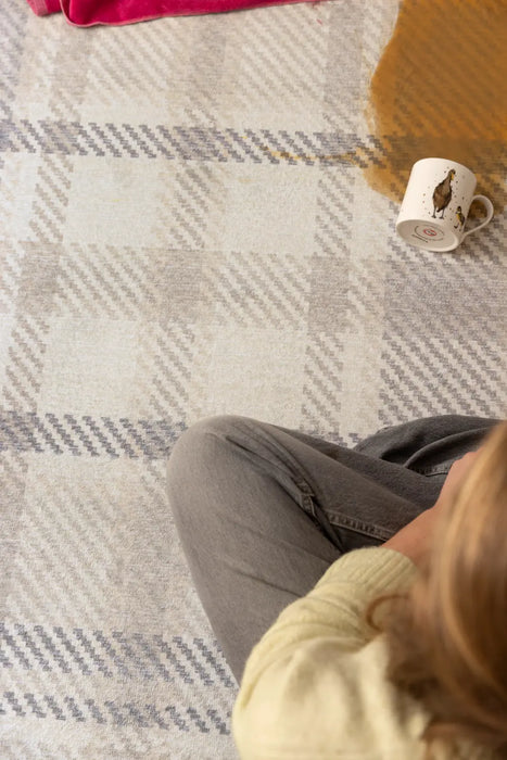 Isla Plaid Washable Neutral Multi