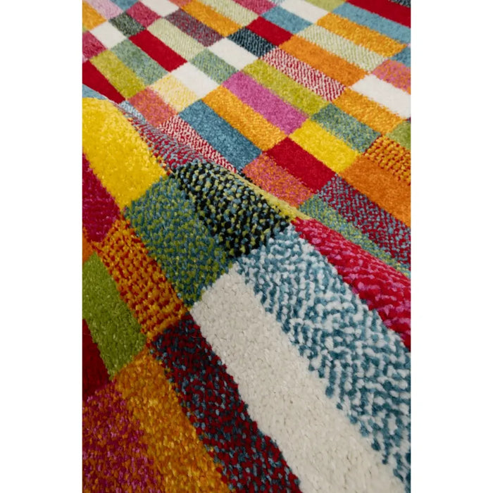 New Villa Blocks Multi Multicoloured Rug — RugsDirect Online