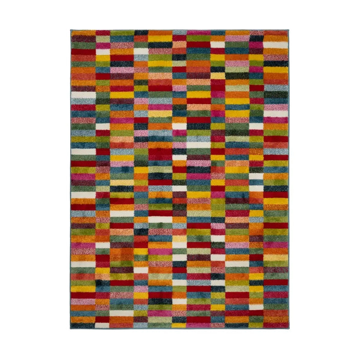 New Villa Blocks Multi Multicoloured Rug — RugsDirect Online