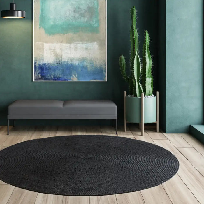 Asiatic nico charcoal Black Bedroom   Rug.