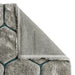 Think Rugs noble house 30782 grey blue Grey Living Room Shaggy Rug.