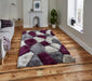 Think Rugs noble house pebbles 5858 grey purple Grey, Purple Living Room Shaggy Rug.