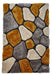 Think Rugs noble house pebbles 5858 grey yellow Grey, Yellow Living Room Shaggy Rug.