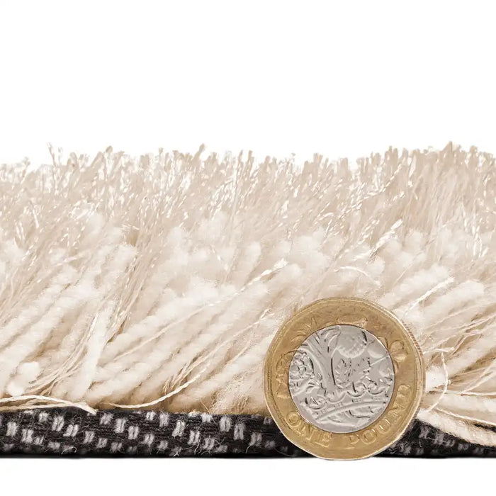 Think Rugs noble house pebbles 5858 grey yellow Grey, Yellow Living Room Shaggy Rug.