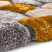 Think Rugs noble house pebbles 5858 grey yellow Grey, Yellow Living Room Shaggy Rug.