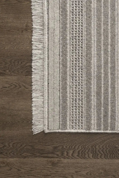 Agnella noble oni light grey Grey Living Room  Rug.