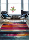 Asiatic nova nv05 stripe multi Multicoloured Living Room  Rug.