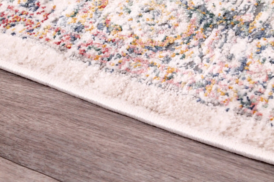 URCO nova urco 9207 cream Multicoloured, Cream Living Room Moroccan Rug.