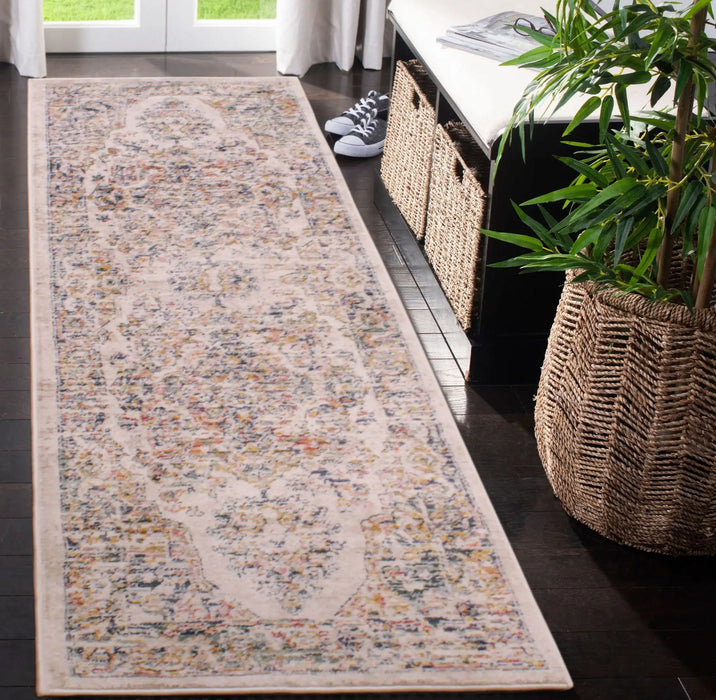 URCO nova urco 9207 cream Multicoloured, Cream Living Room Moroccan Rug.