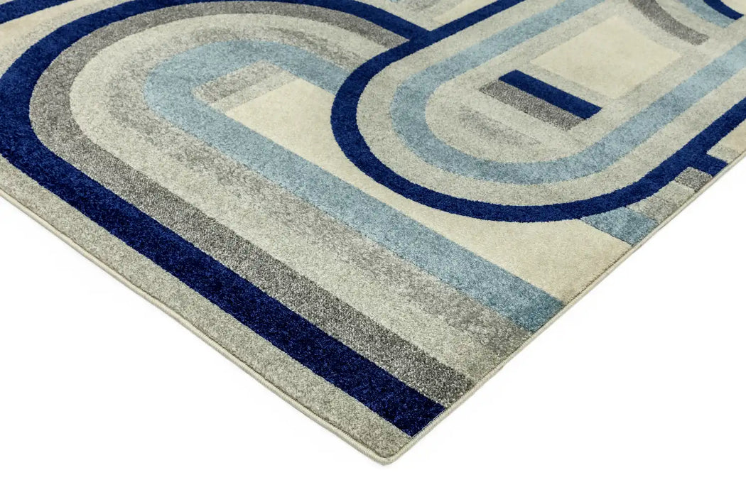 Asiatic nova nv30 retro blue Blue, Grey Living Room  Rug.