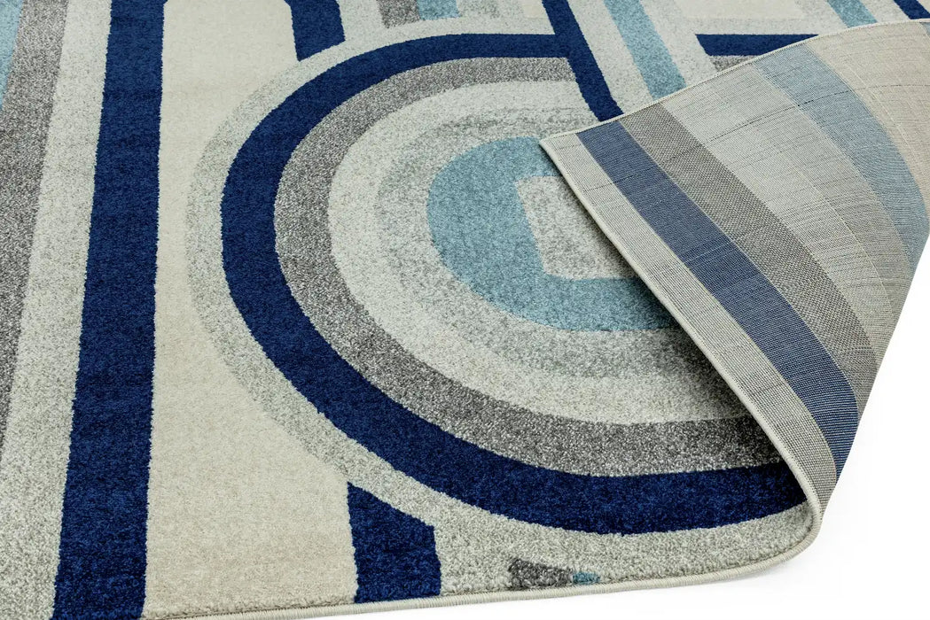 Asiatic nova nv30 retro blue Blue, Grey Living Room  Rug.