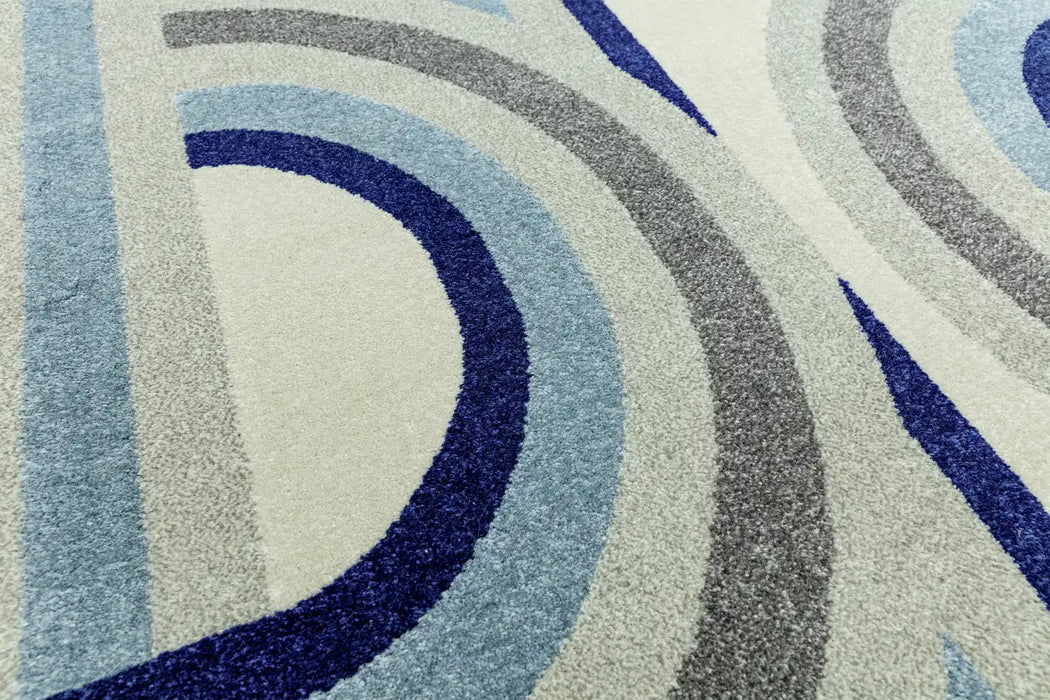 Asiatic nova nv30 retro blue Blue, Grey Living Room  Rug.