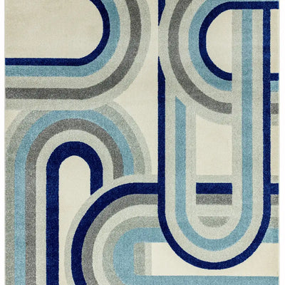 Asiatic nova nv30 retro blue Blue, Grey Living Room  Rug.