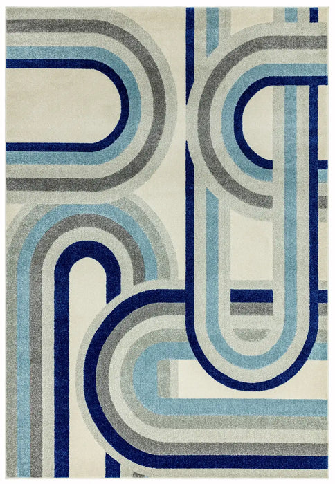 Asiatic nova nv30 retro blue Blue, Grey Living Room  Rug.