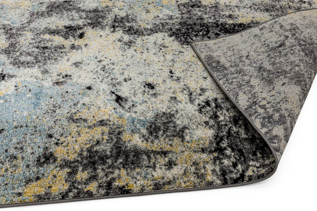 Asiatic nova nv32 abstract blue Blue, Grey, Multicoloured Living Room  Rug.