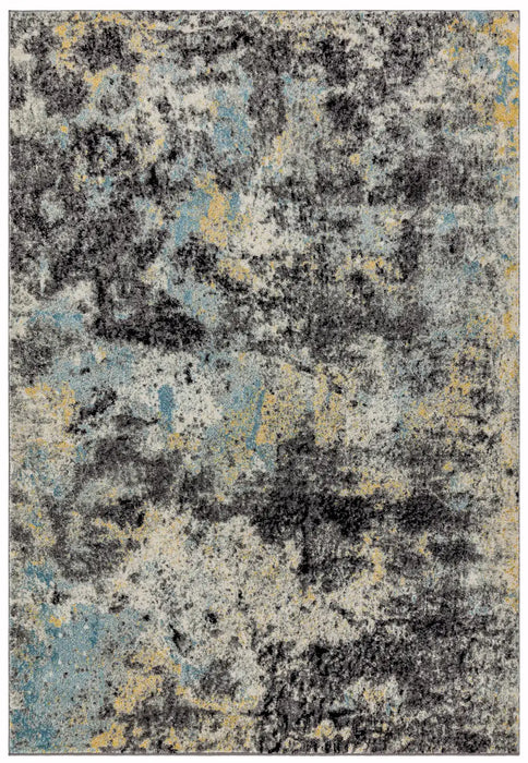 Asiatic nova nv32 abstract blue Blue, Grey, Multicoloured Living Room  Rug.