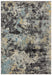 Asiatic nova nv32 abstract blue Blue, Grey, Multicoloured Living Room  Rug.