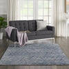 Nourison ocean ocp02 indigo Blue Living Room Wool Rug.