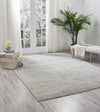 Nourison ocean ocs01 mist Grey Living Room Wool Rug.