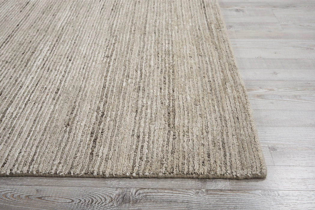 Nourison ocean ocs01 sand Beige Living Room Wool Rug.