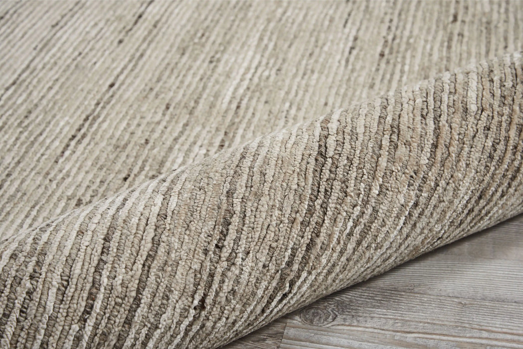 Nourison ocean ocs01 sand Beige Living Room Wool Rug.