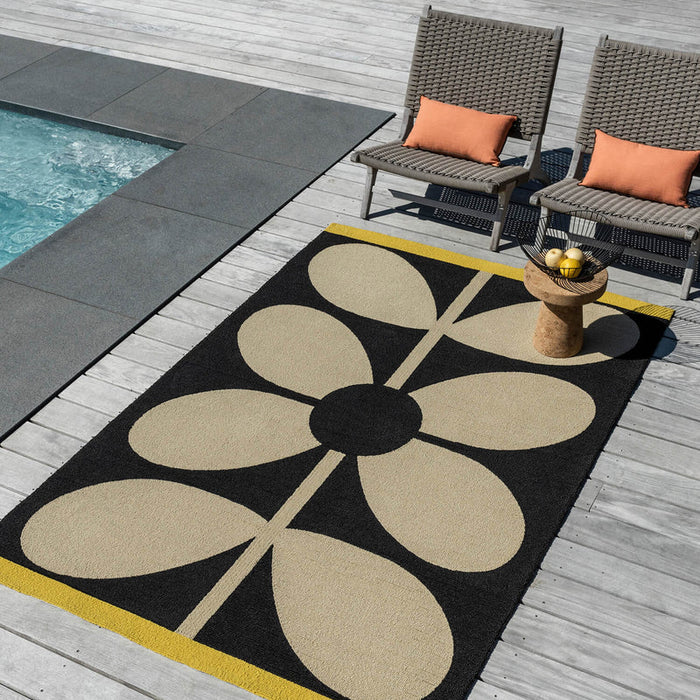 In-Outdoor Orla Kiely Giant Sixties Stem-Noir outdoor 463705 Rug