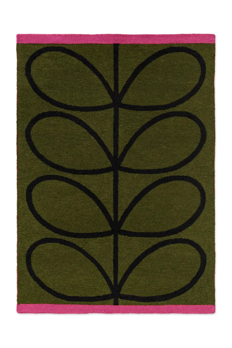 In-Outdoor Orla Kiely Linear Stem Olive outdoor 464407 Rug