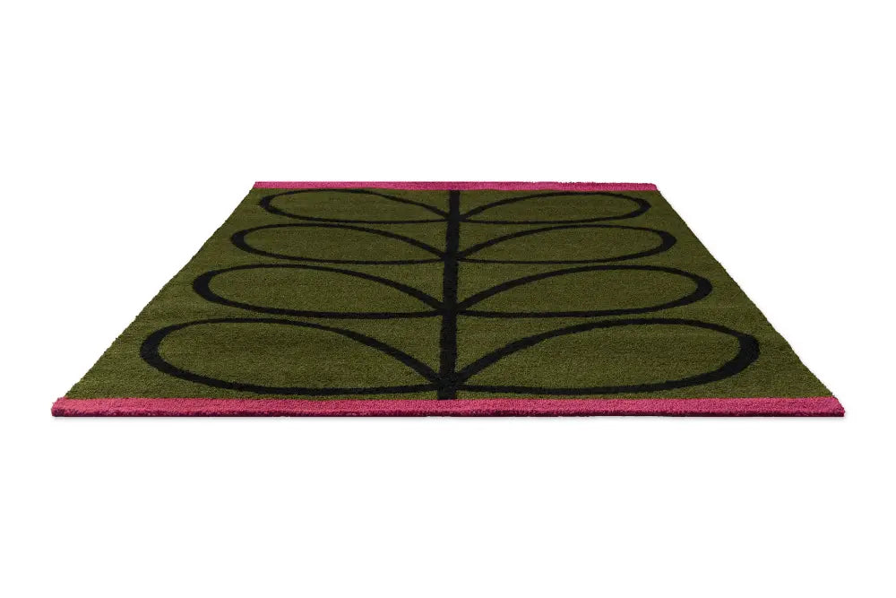 In-Outdoor Orla Kiely Linear Stem Olive outdoor 464407 Rug