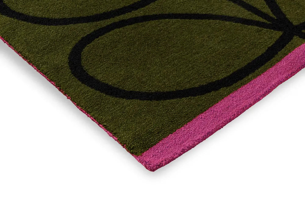 In-Outdoor Orla Kiely Linear Stem Olive outdoor 464407 Rug