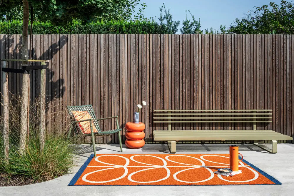 In-Outdoor Orla Kiely Linear Stem Orange outdoor 464403 Rug